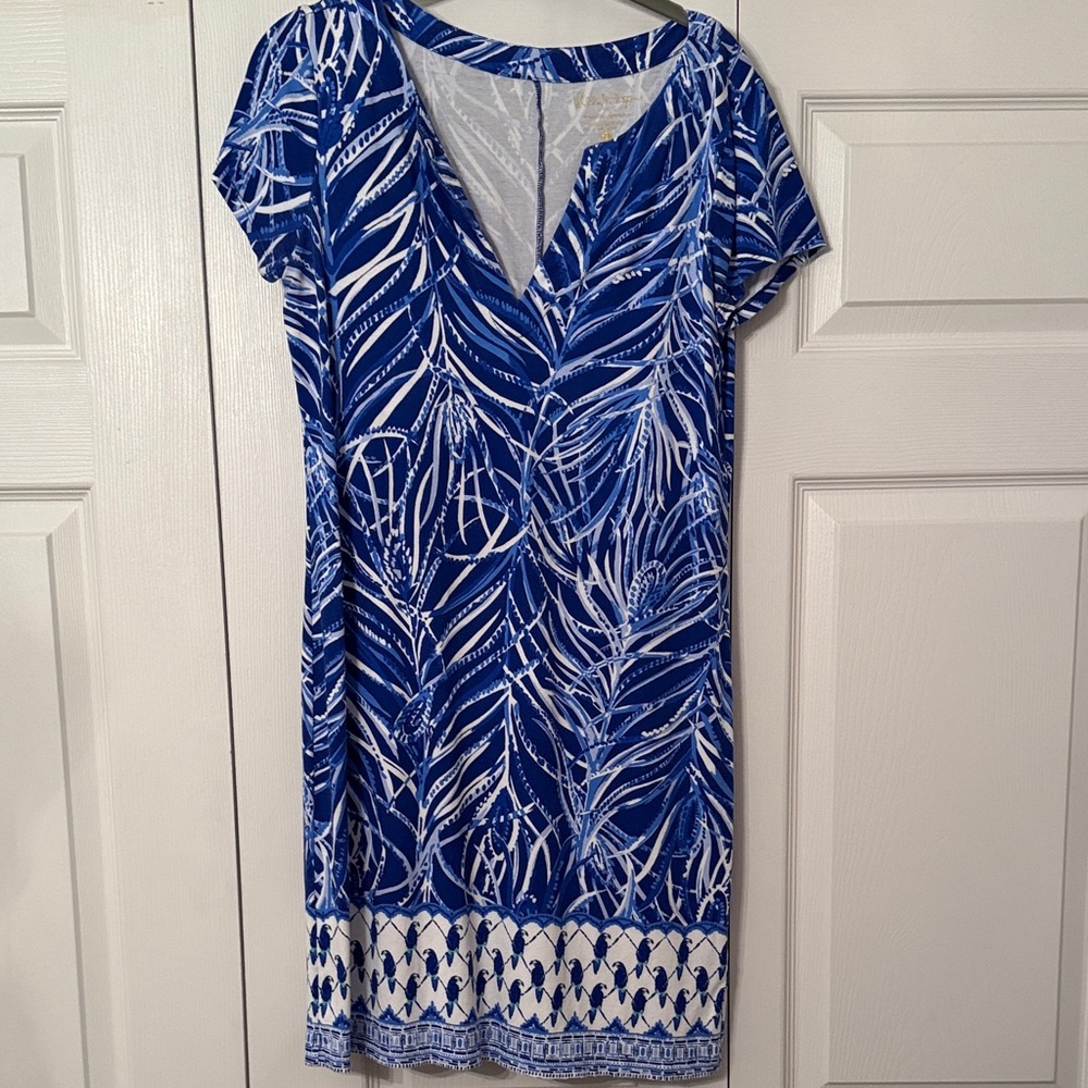 Blue and White Leaf Sophieletta dress